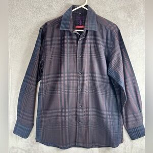 LUCHIANI VISCONTI Limited Edition Signature Series Long Button Up Shirt Med